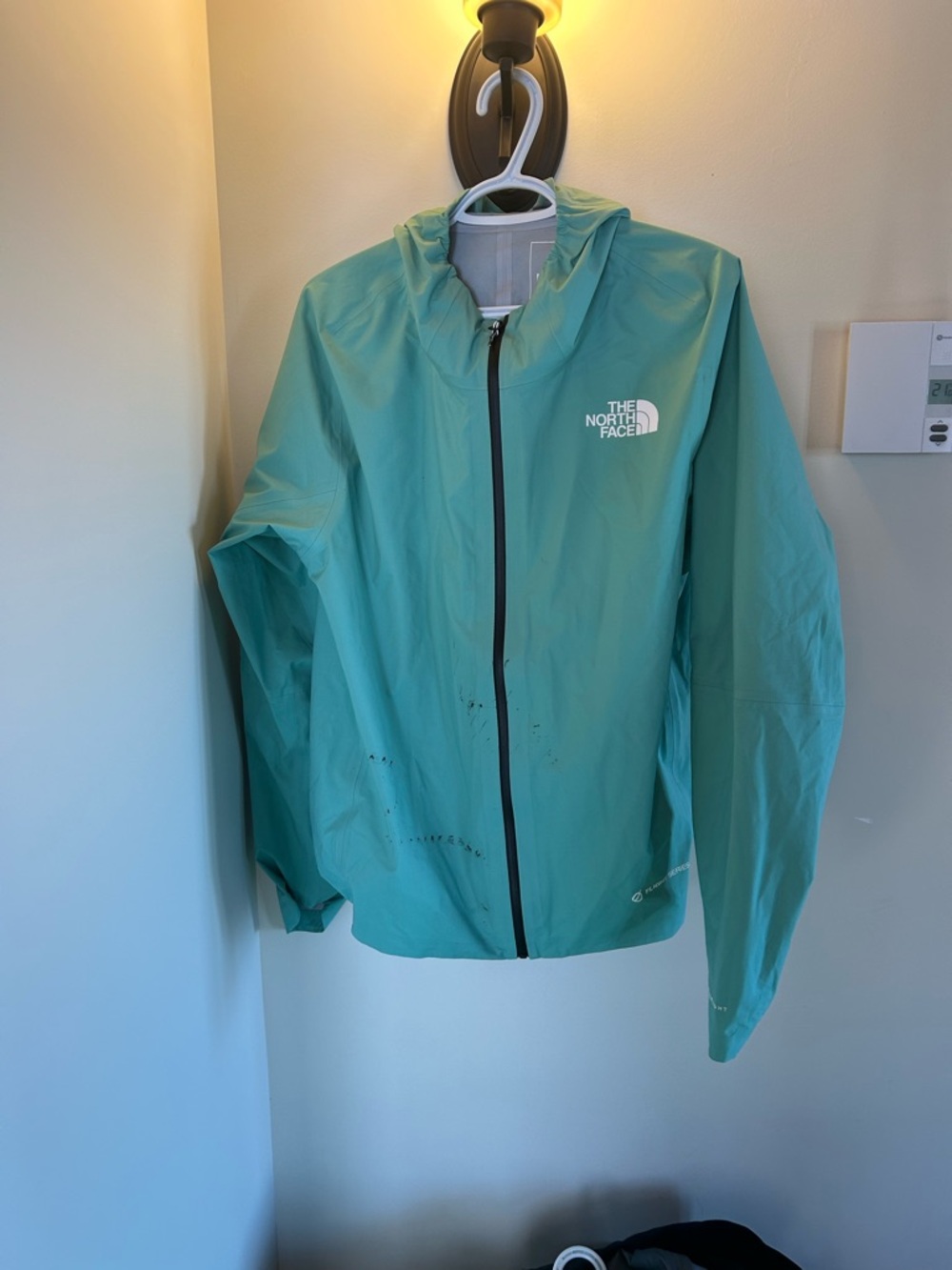The North Face Teal Hooded Windbreaker Jacket